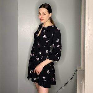 Black Floral Dress by White Crow